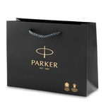 Набор с гравировкой: Ежедневник и Шариковая ручка Parker IM Stainless Steel CT (черный с клапаном)