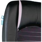 Кресло руководителя Helmi HL-E93 "Fitness", экокожа черная/ткань S серая, хром, мех. качания "Люкс"