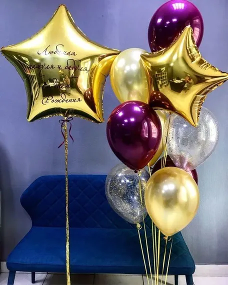 Фонтан из шаров любимой