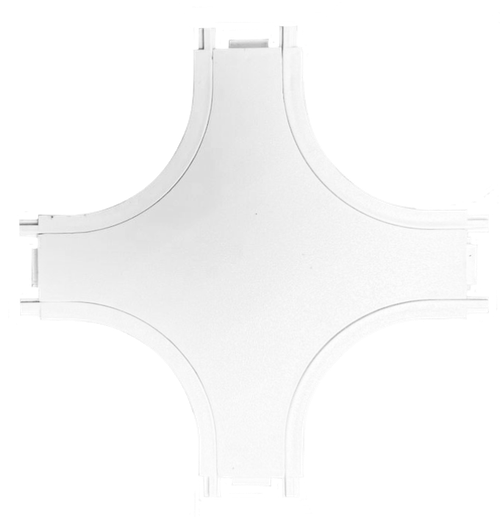 CLARUS Коннектор Х образный 48V для магнитного ультратонкого шинопровода, белый, 100 шт
