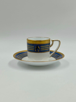 Кофейная пара Celine с синей каймой