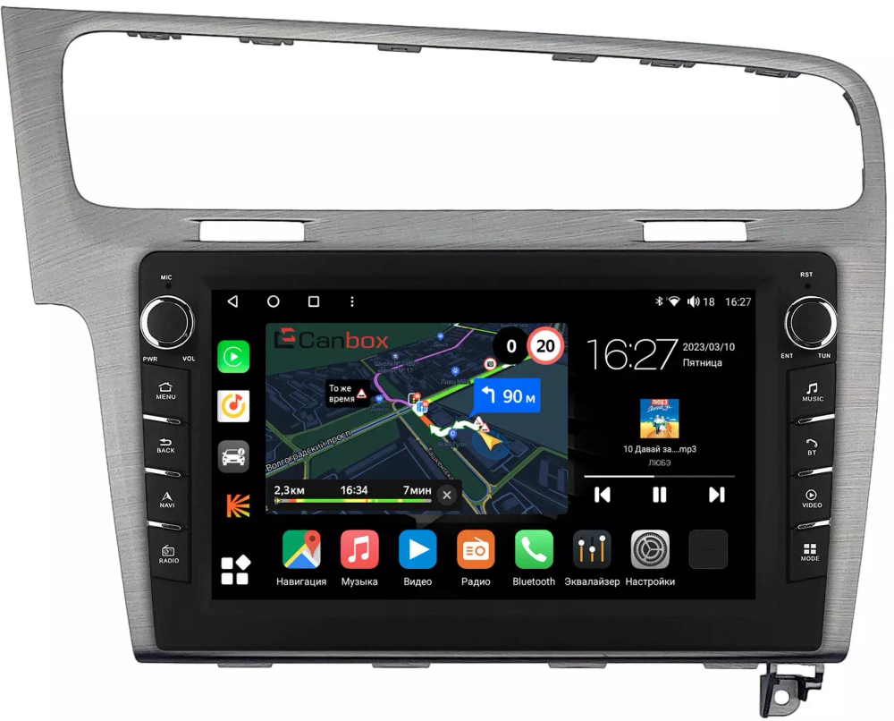 Магнитола для Volkswagen Golf 7 2012-2020 - Canbox 10-048 Android 10, ТОП процессор, CarPlay, 4G SIM-слот