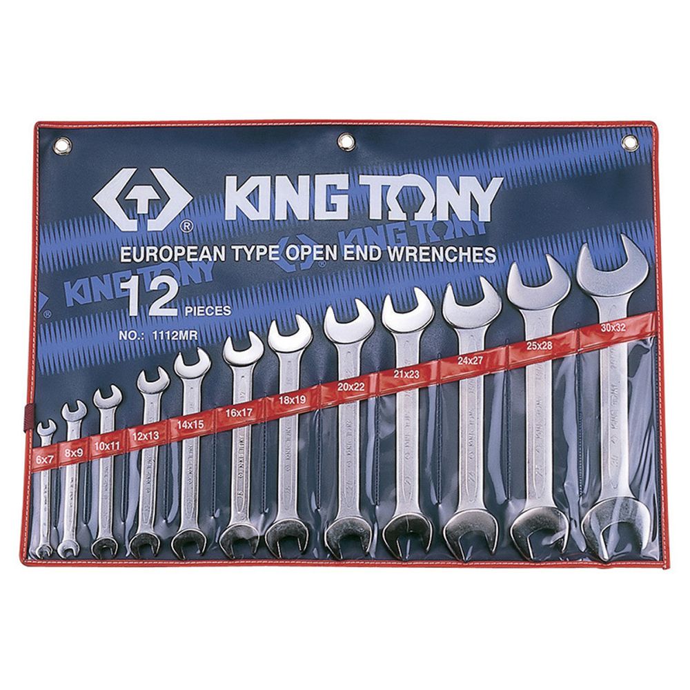 Набор рожковых ключей, 6-32 мм, 12 предметов KING TONY 1112MR