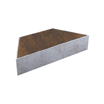 Тротуарная плитка ТРАПЕЦИЯ - Листопад гранит Мокко