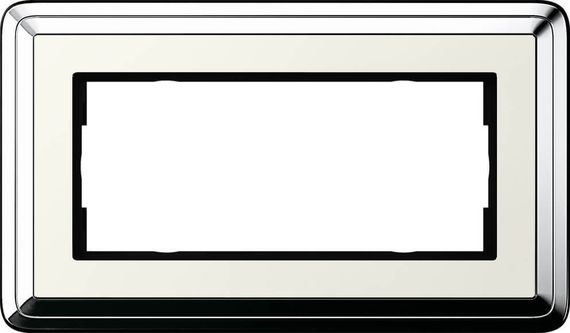 Рамка 2-модульная Gira ClassiX хром/кремовый 1002643