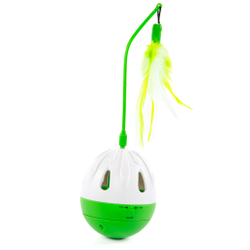 Игрушка для кошек интерактивная с перьями "Swing Ball" SkyRus