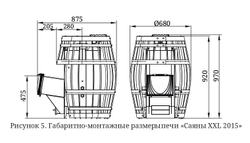 Печь TMF Саяны XXL 2015 Сarbon ДА ЗК размеры