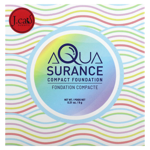 J.Cat Beauty, Компактная тональная основа Aquasurance, оттенок ACF100 фарфоровый, 9 г