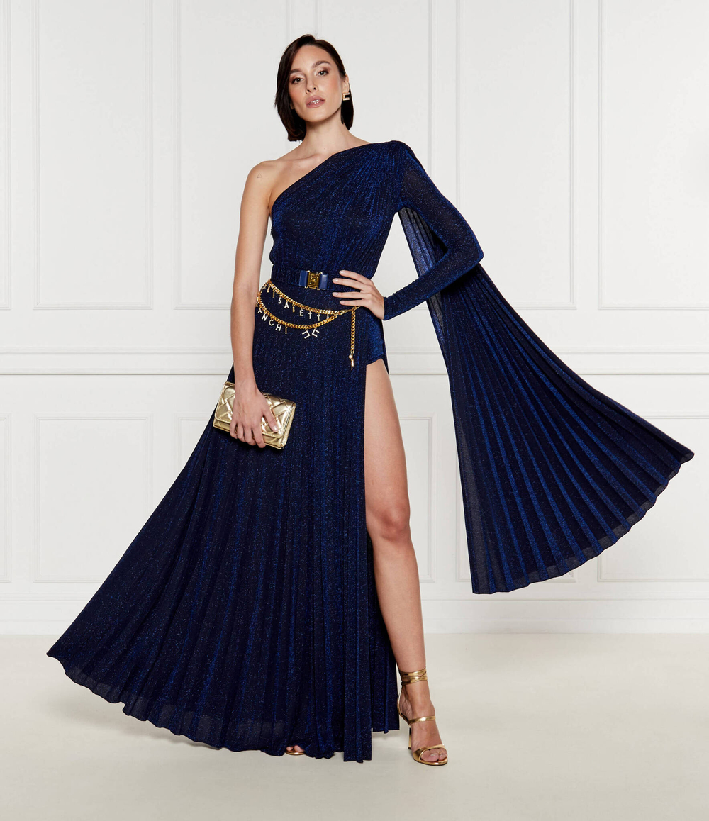 Платье с ремешком Elisabetta Franchi - темно-синий(AB68646E2)