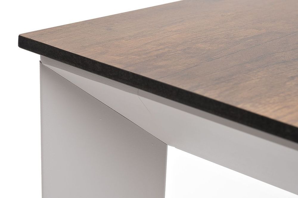 "Венето" обеденный стол из HPL 90х90см, цвет "дуб", каркас белый