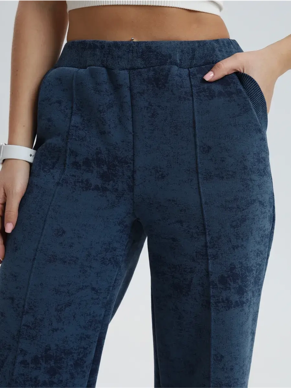 Брюки теплые с начесом прямые на зиму