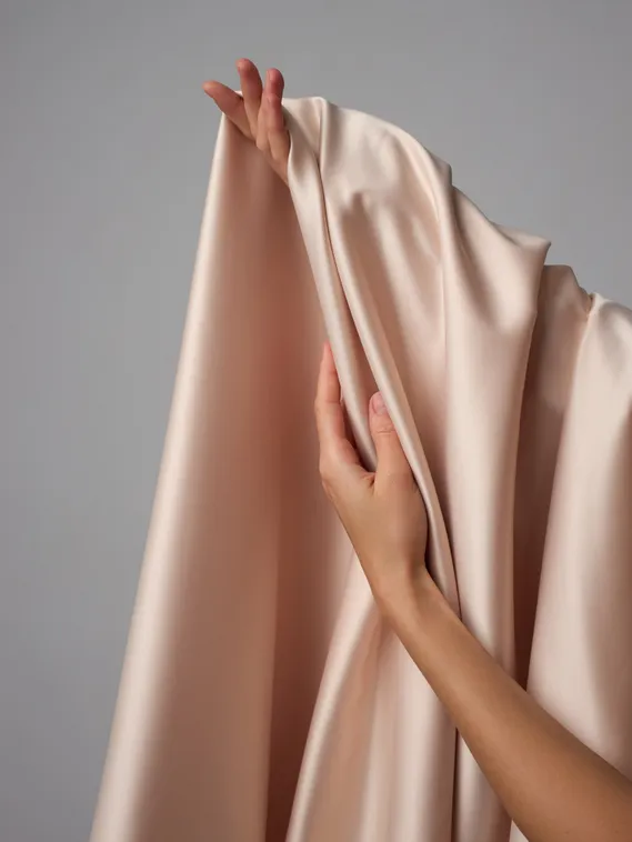 Атлас-стрейч бельевой оптом арт. 1007, Китай, светло-бежевый