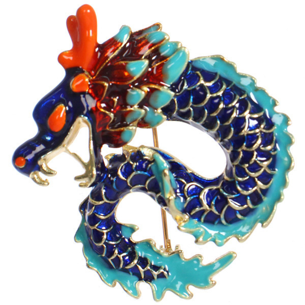 Брошь - оберег «Best Podarok - Дракон в поднебесье», 4.5*4см