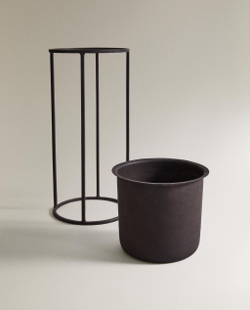 Zara Home Кашпо из металла, цвет чёрный, 45.5 см