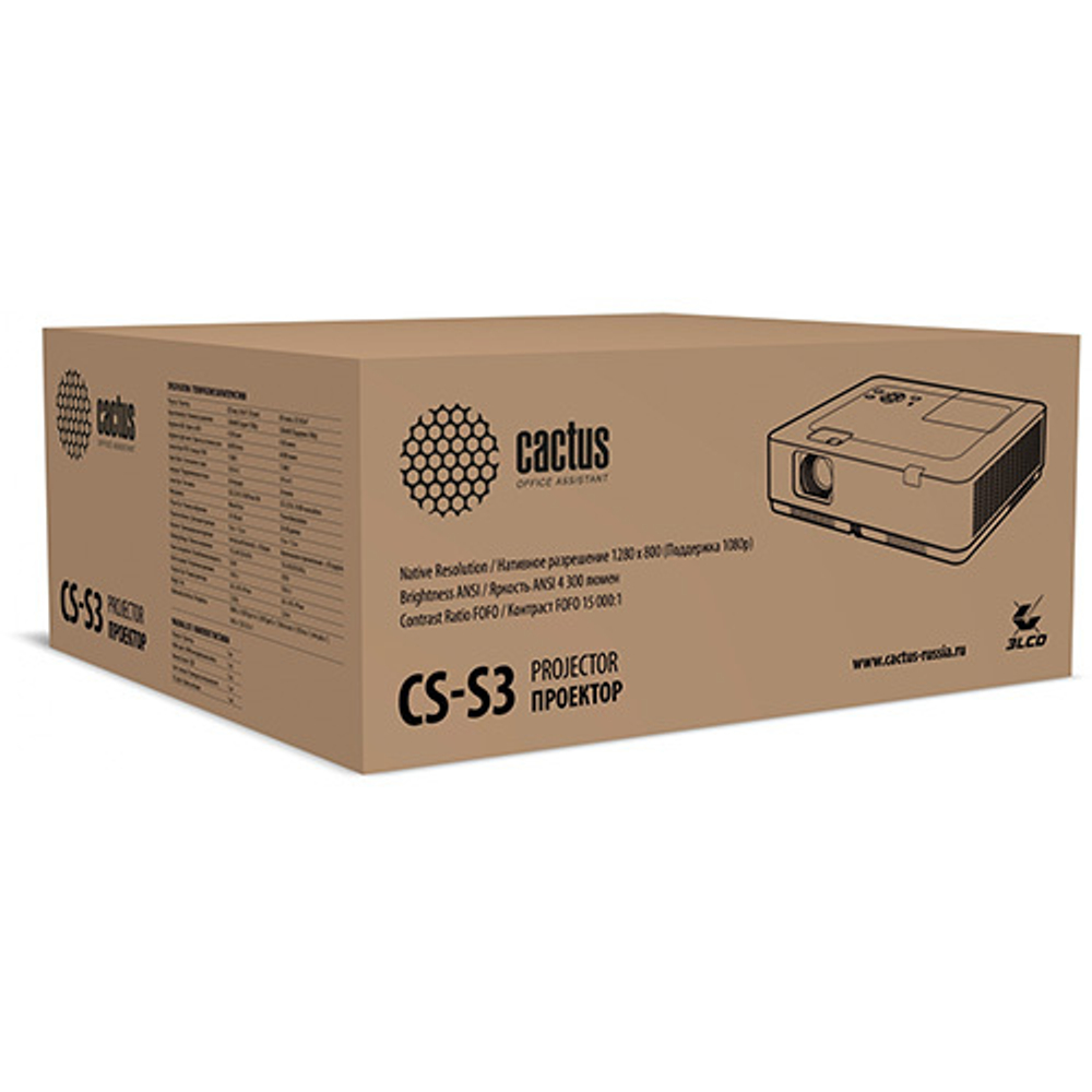 Проектор Cactus CS-S3.B 3LCD 43000Lm LS 4300Lm ANSI (1280x1024)