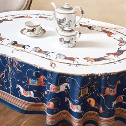 СКАТЕРТЬ ОВАЛЬНАЯ "PASSAGE"140Х180СМ ,БЕЛЫЙ, 100% ХЛОПОК,ТВИЛ, ПРОПИТКА