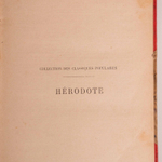 Антикварное издание трудов Геродота (HERODOTE)