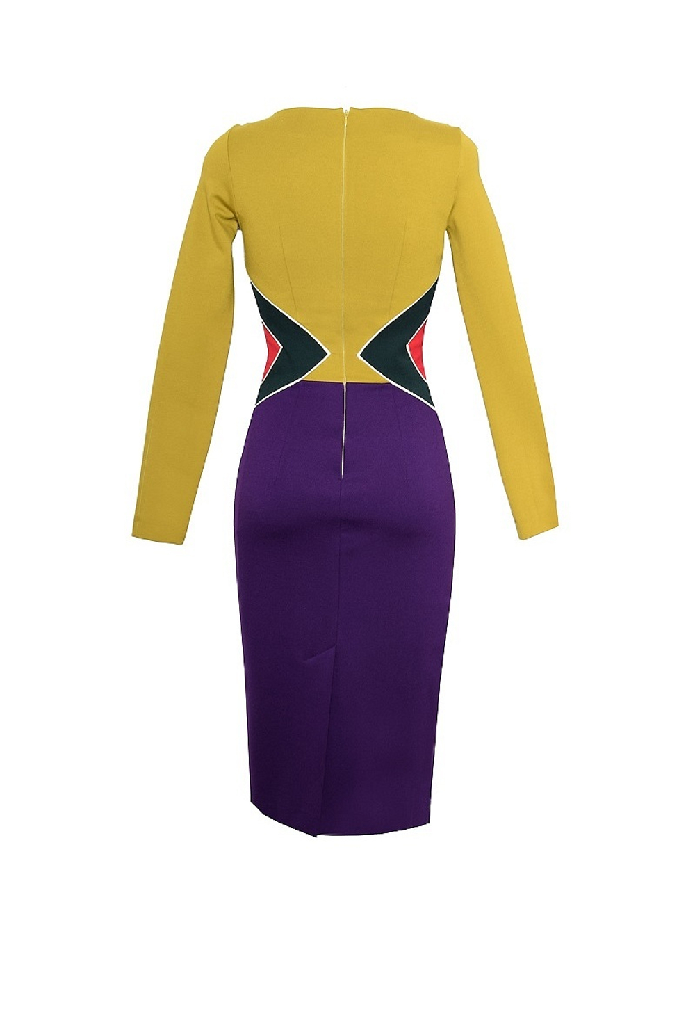 Платье с графическими вставками 26-16FW