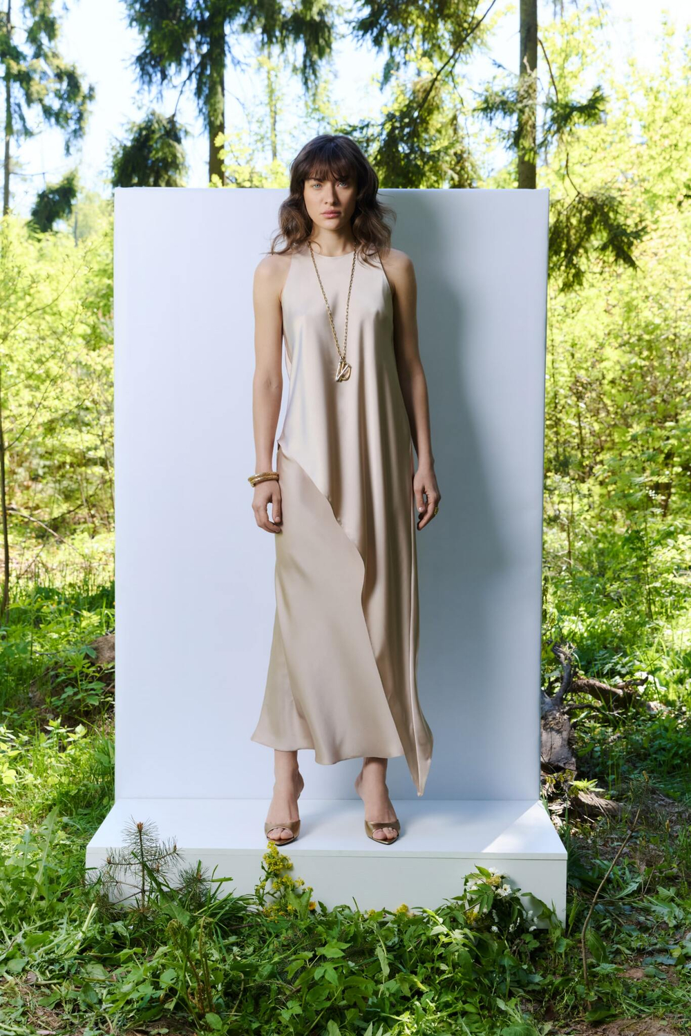 Юбка миди по косой