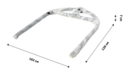 Кресло подвесное Шарм арт.D159-МТ003 (стойка+основание черн, корз.корич-белое, подуш.беж. 3уп. (В))