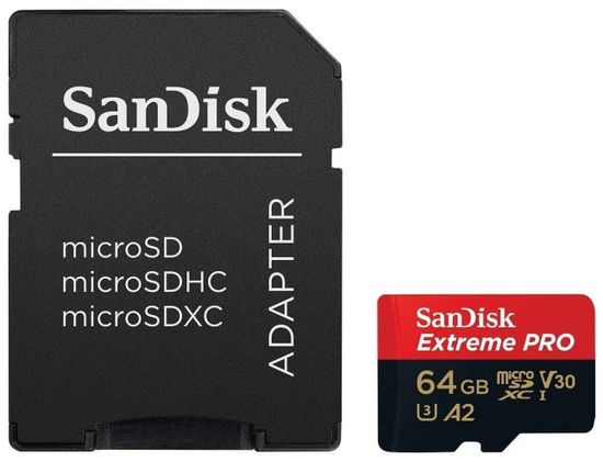 Карта памяти SanDisk Extreme Pro microSDXC UHS 64 ГБ
