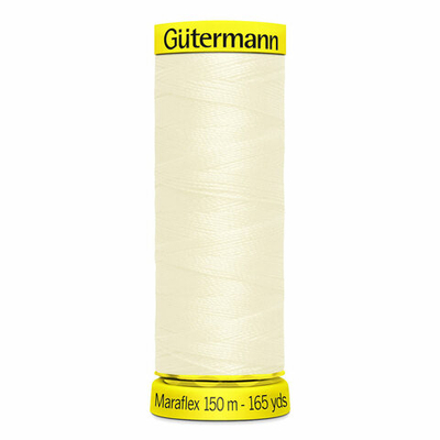 Нитки для трикотажа Gutermann Maraflex 120 (150 метров), 5 кат. | _001 молочный (сумрачно-белый)