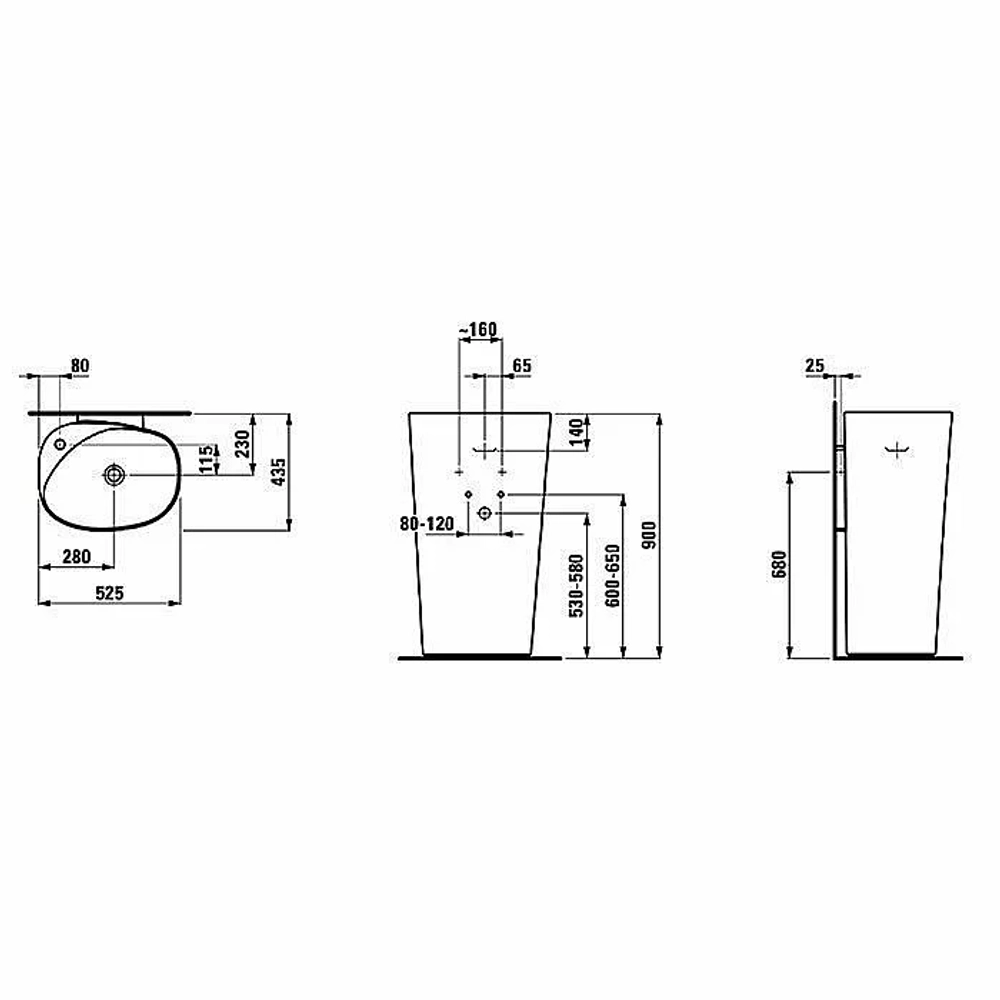 Раковина Laufen Palomba 8.1180.4.000.104.1 белая