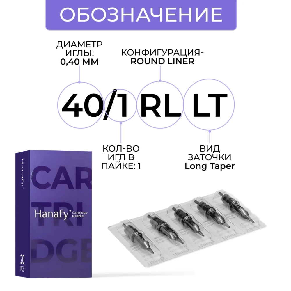 Картриджи HANAFY PRO 40/1 RLLT (20 шт.)