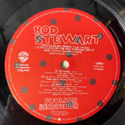 Винтажная виниловая пластинка LP Rod Stewart Foolish Behaviour (Japan 1980) (No Obi)