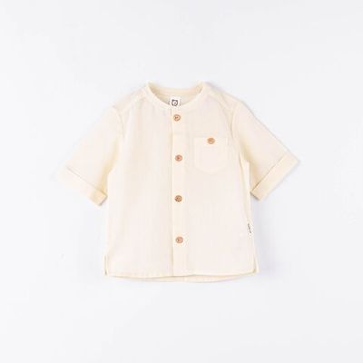 Short-sleeved cotton shirt - Tofu