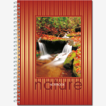 Тетрадь общая "Waterfalls" 120 листов блок "в точку" на металлическом гребне