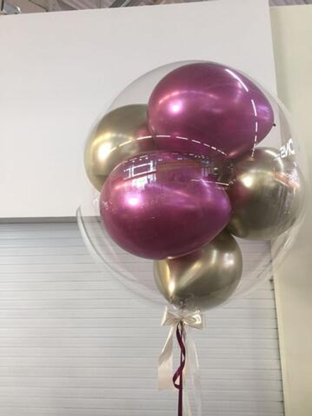 Шар бабл с шарами внутри