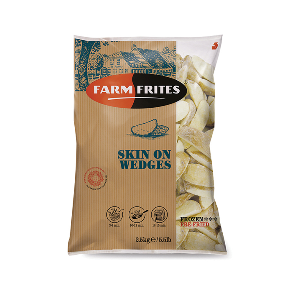 Картофель дольки с кожурой б/с 2,5 кг, Farm Frites