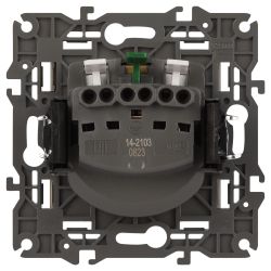Розетка ЭРА Elegance 14-2103-04 с заземлением 2P+E Schuko со шторками с крышкой 16A-250В IP20 шампань | Эра Elegance