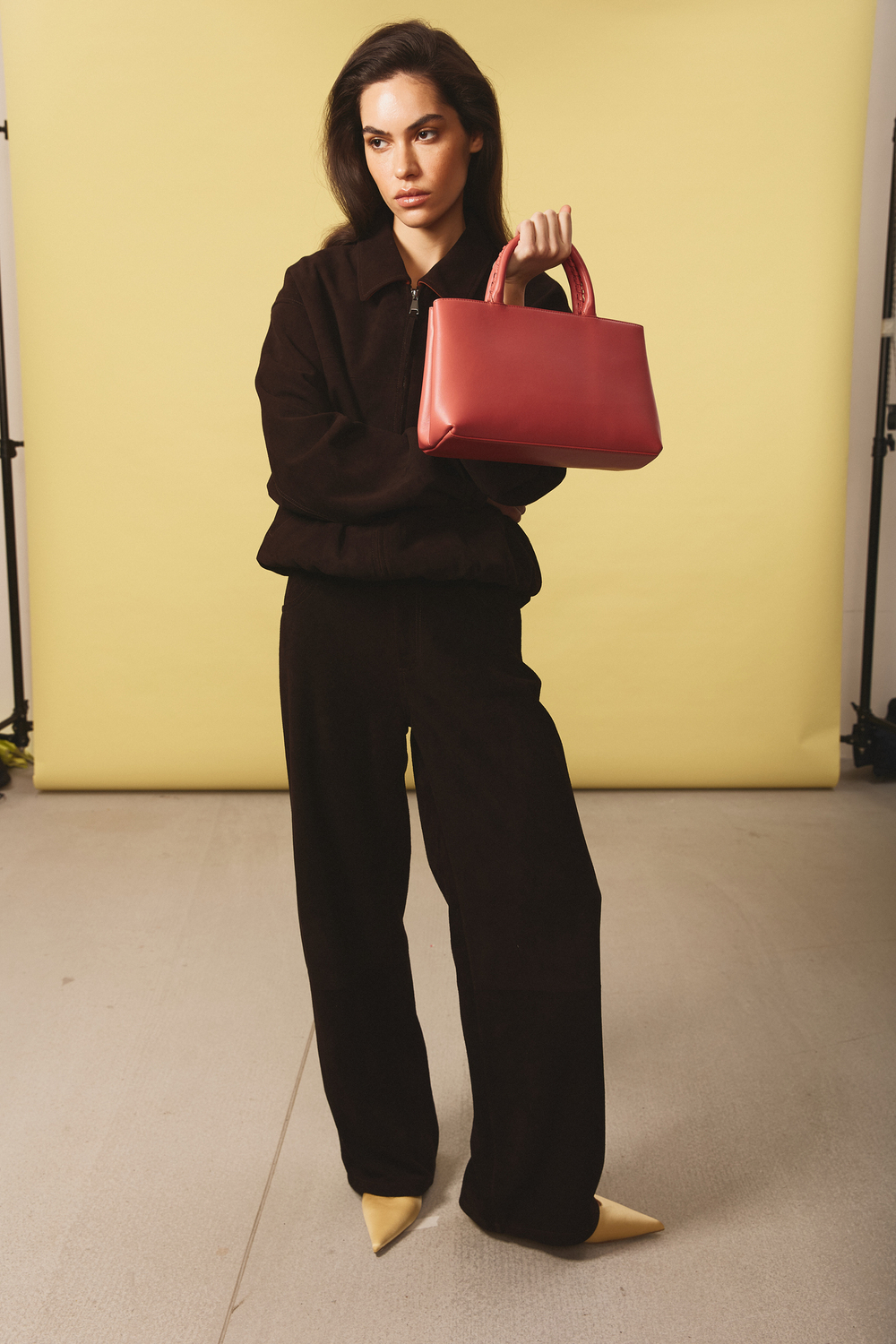 Pants ODRI dark brown color