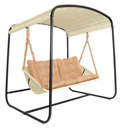 Качели DeckWOOD Sky Bed Lite (белый, подушка темно-бежевая)