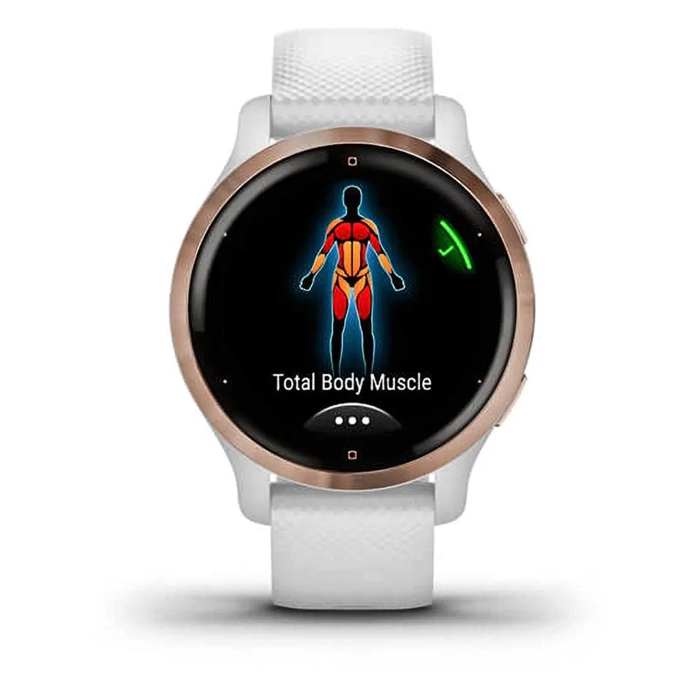 Смарт-часы Garmin Venu 2S белые цвета розовое золото 010-02429-13