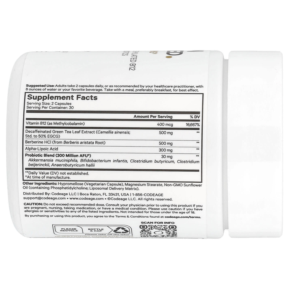 Codeage, M-Burn Optimized, 60 растительных капсул