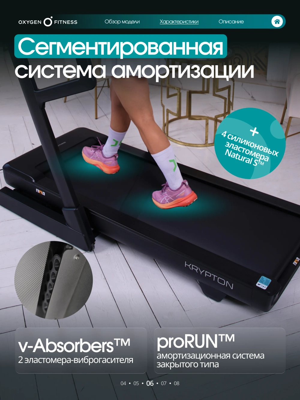 Беговая дорожка OXYGEN FITNESS KRYPTON домашняя