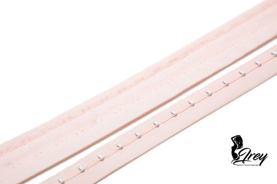 Крючки/петли на ленте, двухрядные, Arta-F, пастельно-розовый 906