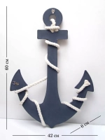 Декор на стену для интерьера "Якорь с канатом"