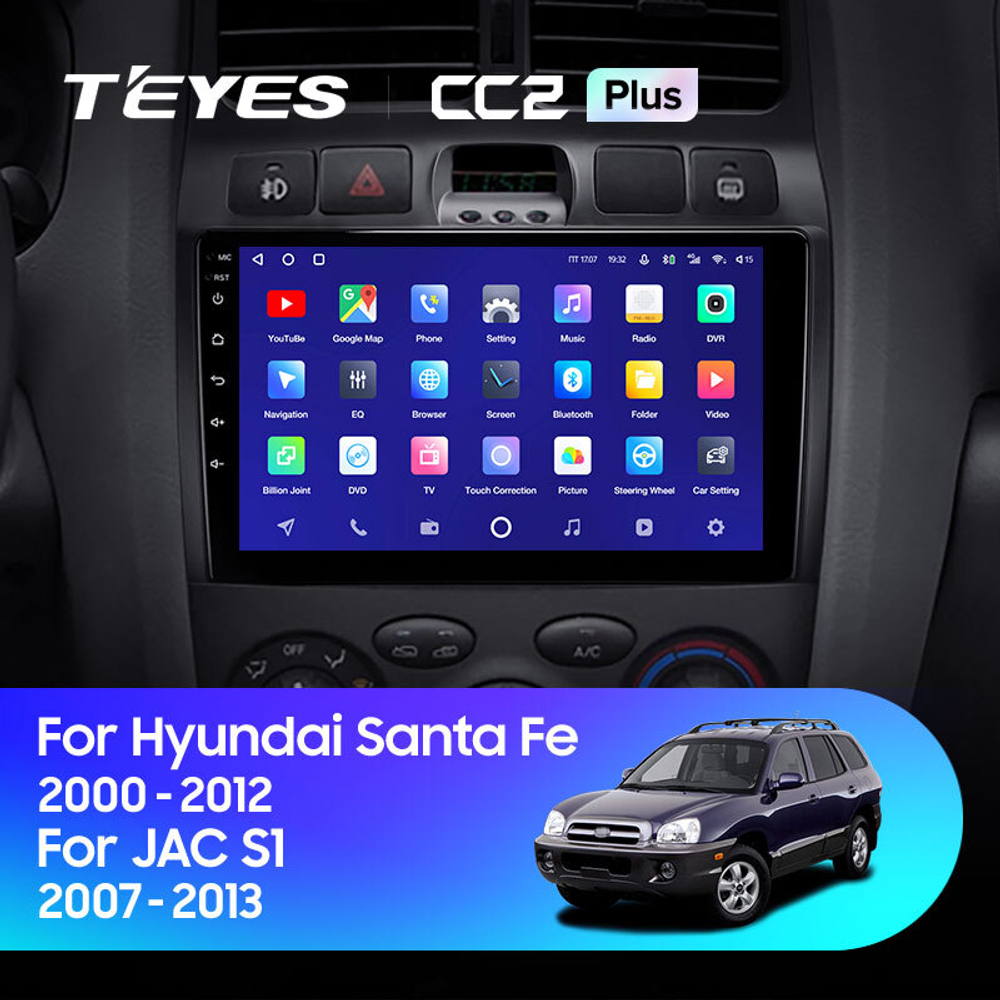 Teyes CC2 Plus 9" для Santa Fe SM 2000-2012