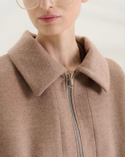 Бомбер-пальто из альпаки