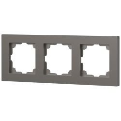 Рамка для розеток и выключателей Intro Accent 6-503-09 на 3 поста, СУ, титан