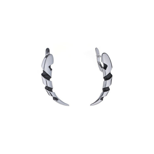 "Гейб" серьги в родиевом покрытии из коллекции "Cosmo" от Jenavi с английским замком