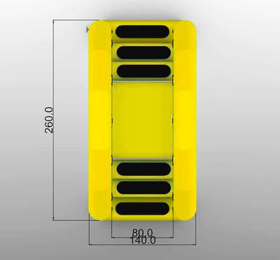Надувная мини-лестница для бассейна из ПВХ, жёлтый, 2,6*1,4*2,4 м
