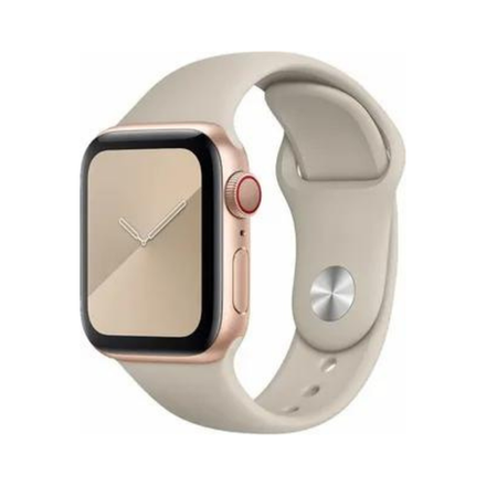 Силиконовый ремешок Apple Watch, 42/44/45, S/M, светло-пепельный