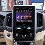 Магнитола для Toyota Land Cruiser 200 2015-2021 (без JBL) - Carmedia ZF-1807L-GE "Тесла-Стиль" монитор 13.6" на Android 13, 8/128ГБ, Carplay, 4G SIM слот