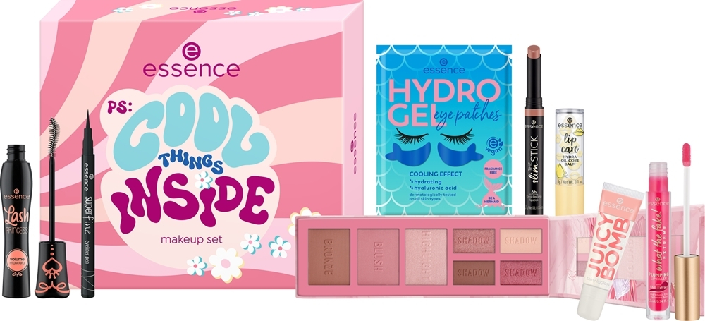 essence PS: cool things inside makeup set - подарочный набор для женщин, 8 шт.