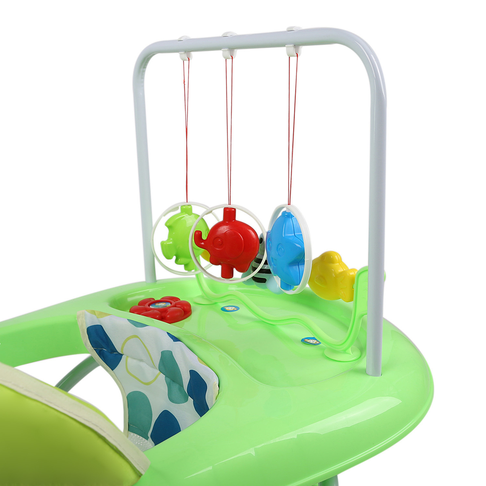 Ходунки "BUGGY C", 6 силиконовых колес, муз. (Alis) (зеленый)